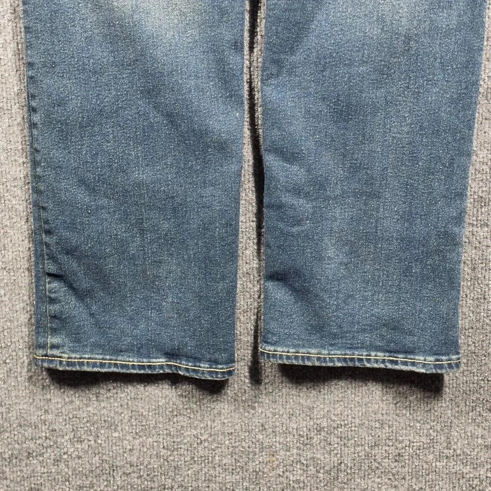 True Religion Jeans Mens 33 Ricky Relaxed‎ Straight Blue Big T Stitch SN Flap